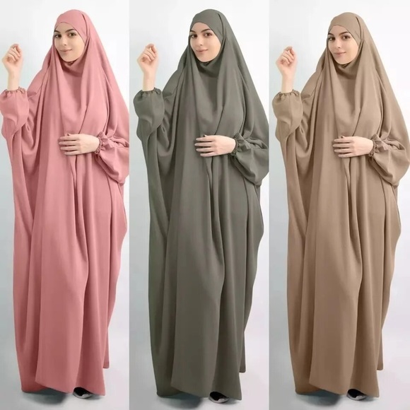 One piece overhead khimar abaya dress Muslim prayer dress Islamic - Picture 3 of 4